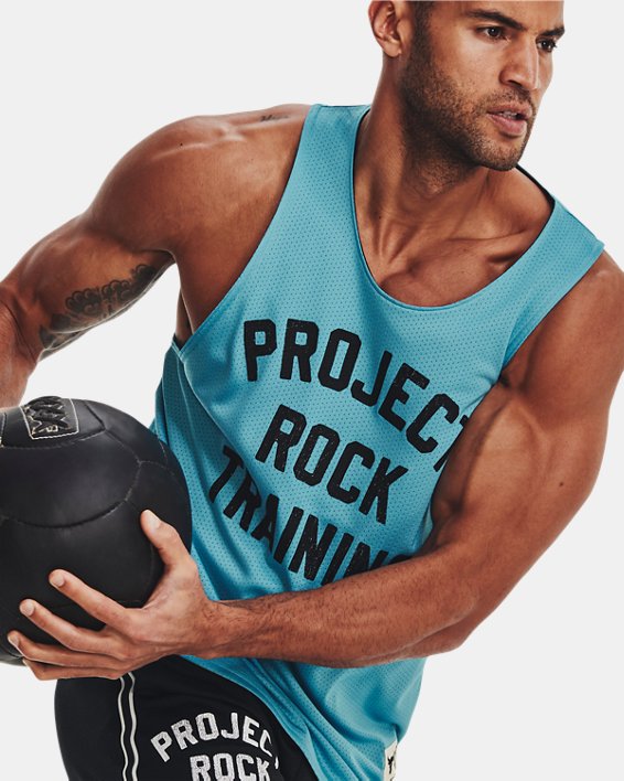 Camiseta de tirantes Project Rock Reversible Mesh para hombre, Blue, pdpMainDesktop image number 0